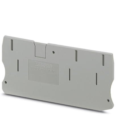 Phoenix Contact Terminal Block End Cover; D-PT 10-TWIN; 2.2mm Width; Gray